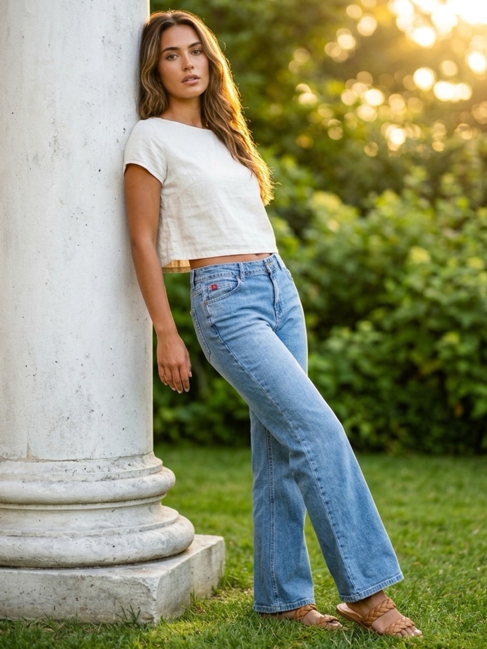 Vintage Y2K Tilt Stretch Flare Jeans Low Mid Rise Size 15 Reg Bell Bottoms